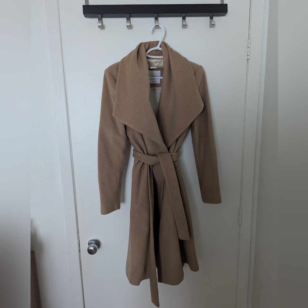 Mango Tan Wrap Trench Coat